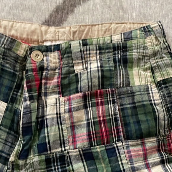 Red Camel Madras Plaid Bermuda Shirts Size 34, 100% Cotton, Vintage Quality Sewn - Picture 3 of 16